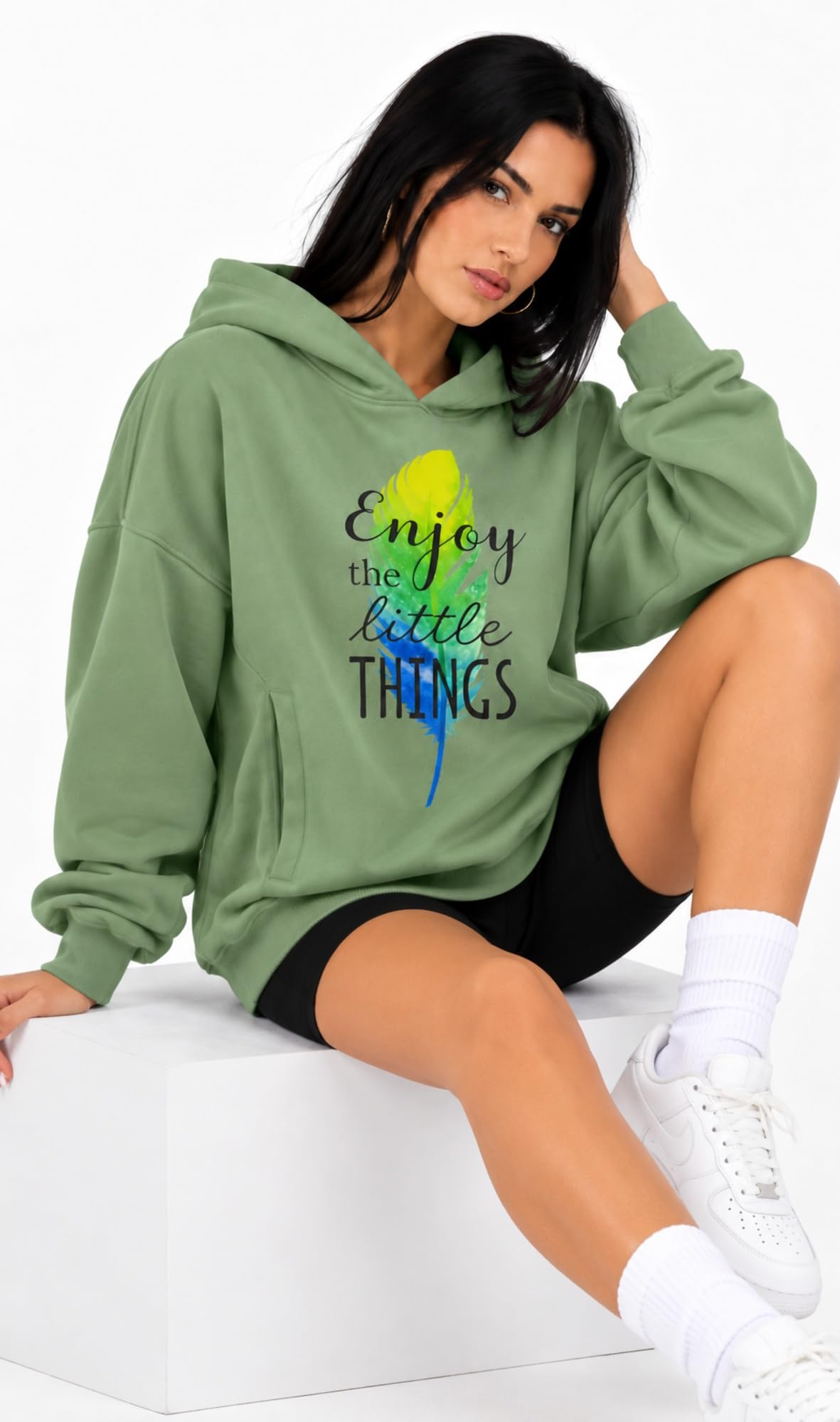 London Hills Hoodies for Women Stylish Sweater for Woman with Zip Stylish Latest Unisex Graphic Print Cotton Blend Fleece Hoodie Zipper Winter wear Hood Regular Fit, Long Sleeve