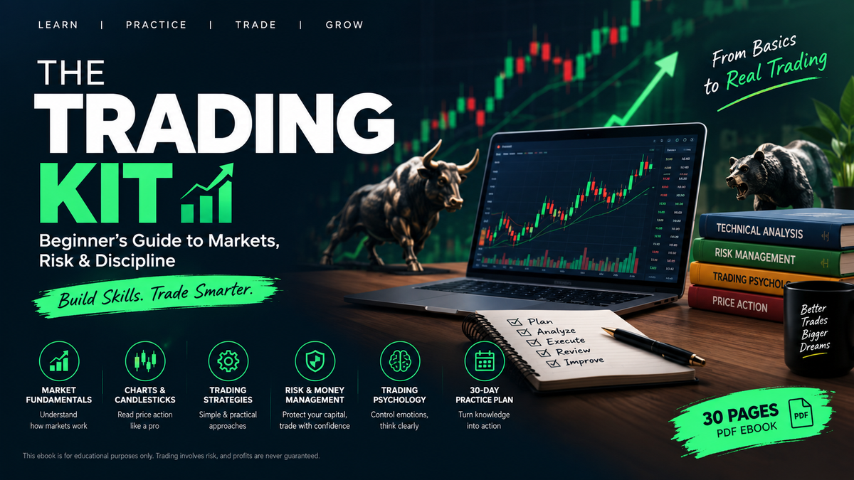**The Trading Kit – Beginner’s Guide to Stock Market Trading | 30-Page PDF Ebook**